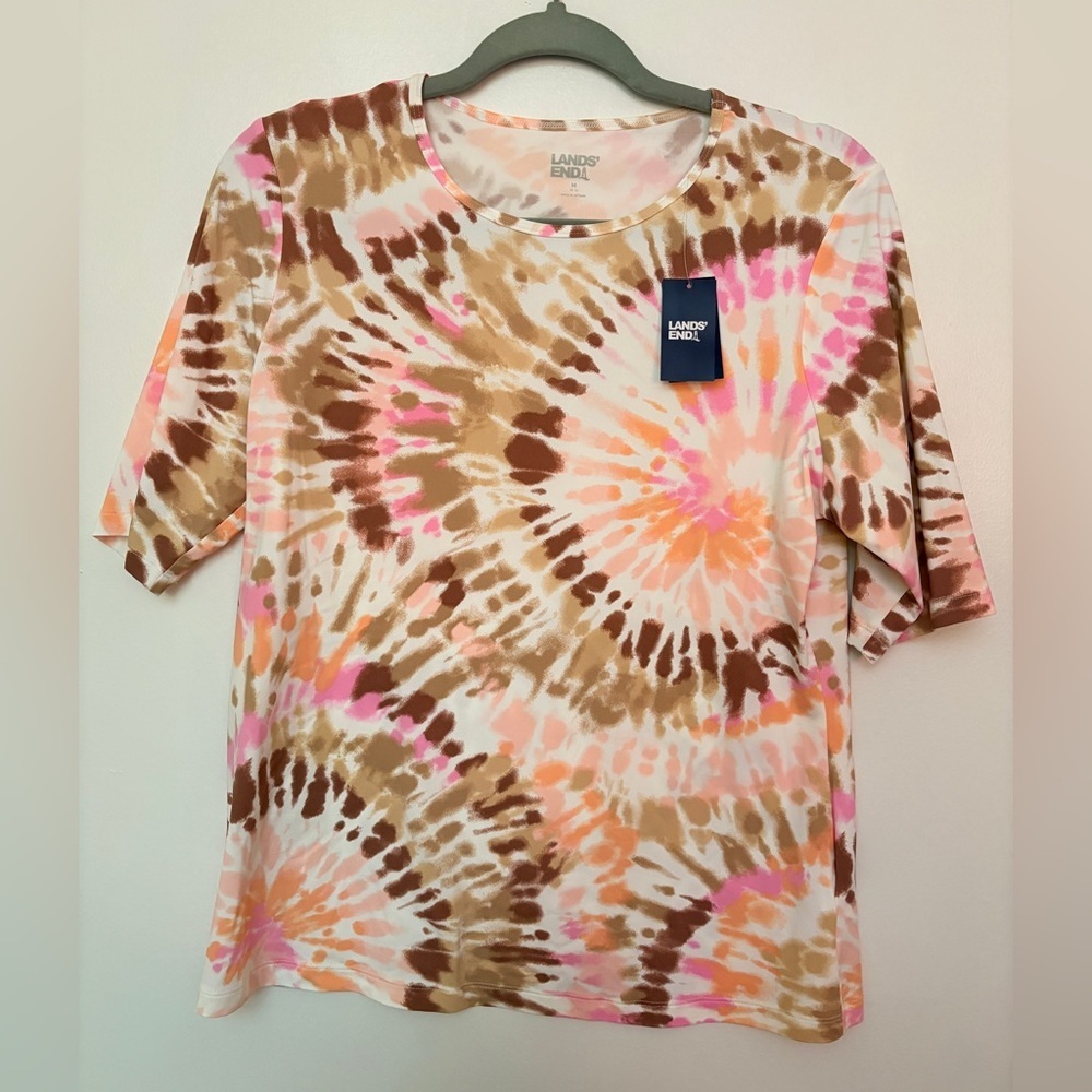 Lands' End Women's Tie-Dye Swim Tee